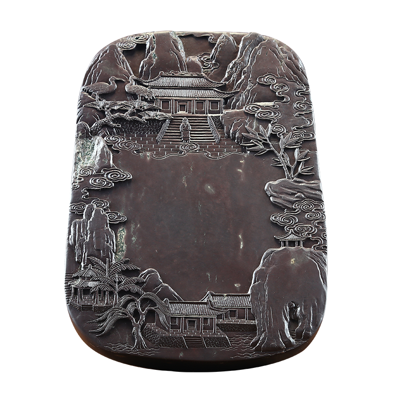 端砚麻子坑《紫云仙境》砚