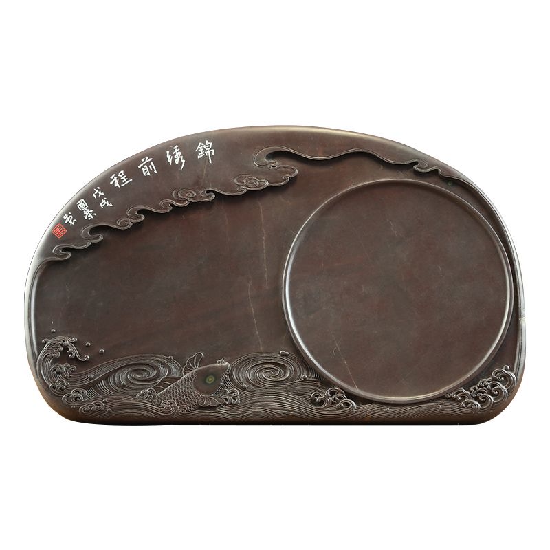 端砚麻子坑《锦绣前程》砚