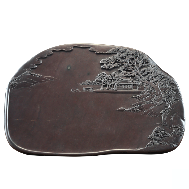 端砚麻子坑《平湖秋月》砚