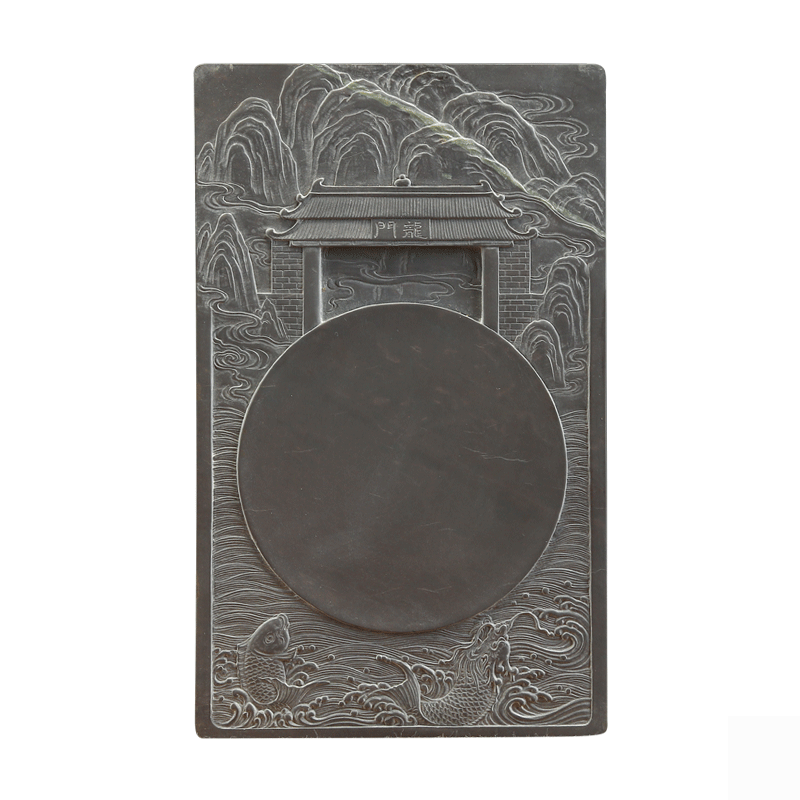 端砚麻子坑《鱼跃龙门》砚