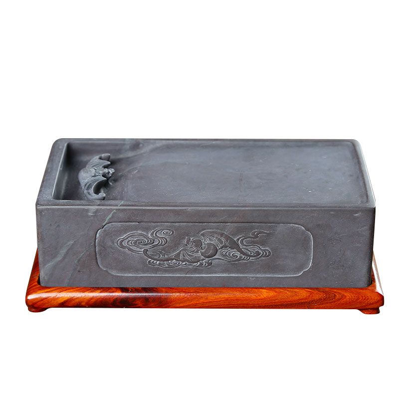 端砚麻子坑《五福临门》砚