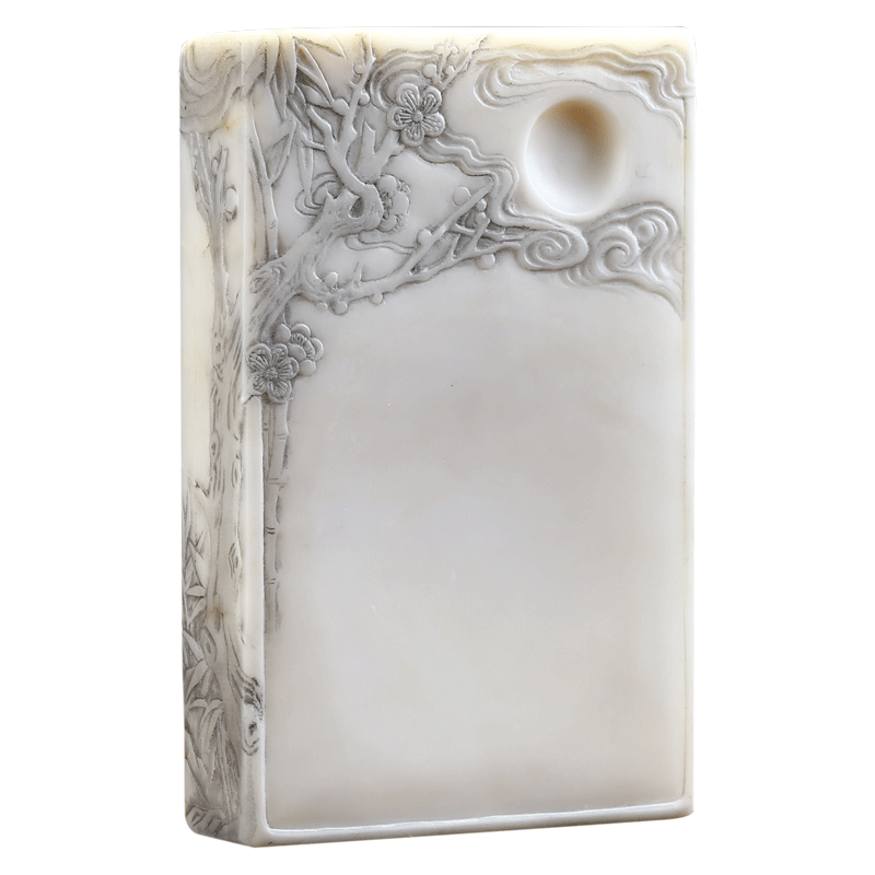 端砚白端《陆游诗意砚》