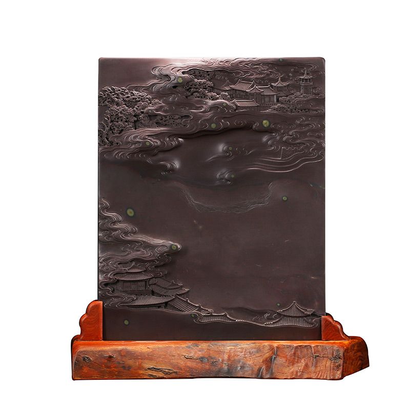 端砚坑仔岩《蓬莱仙境》砚