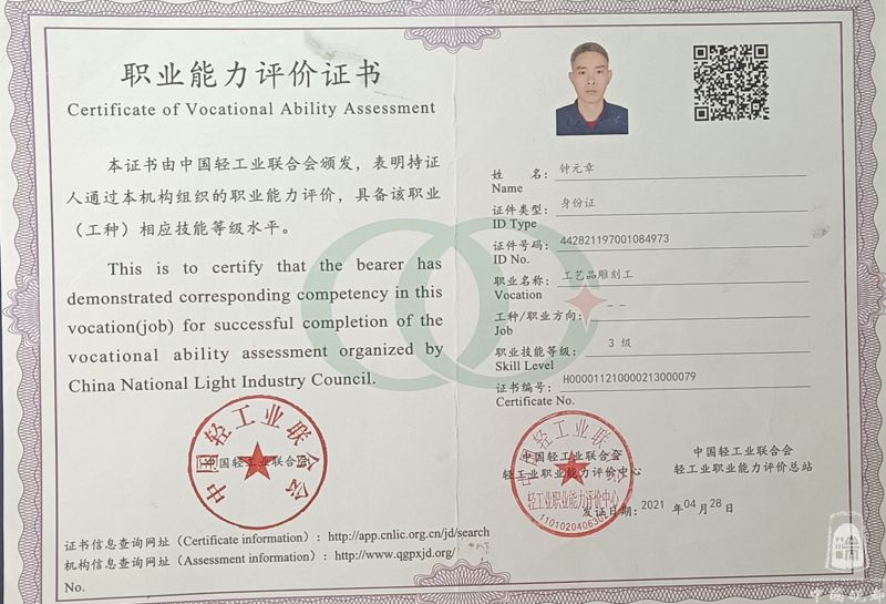 职业技能等级证书